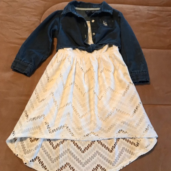 Girls 4T high- low polo brand dress - Picture 1 of 3